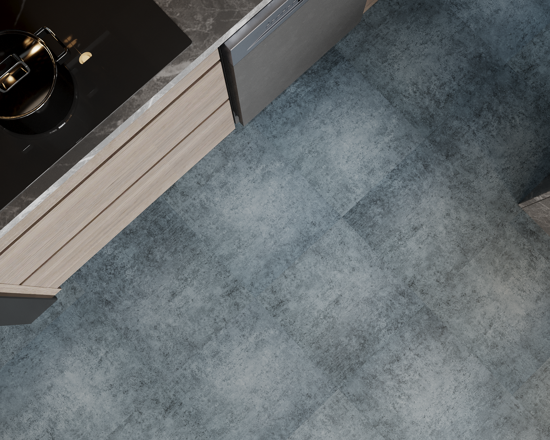 Кварцвиниловая плитка Art East клеевая Art Tile Hit S Гранит Сити 761-ATS 457,2×457,2×2,5 фото в интерьере